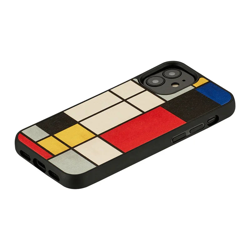 Man & Wood Case For iPhone 12 / 12 Pro - Mondrian Wood - Tashqila Man & Wood Case For iPhone 12 / 12 Pro - Mondrian Wood - Tashqila